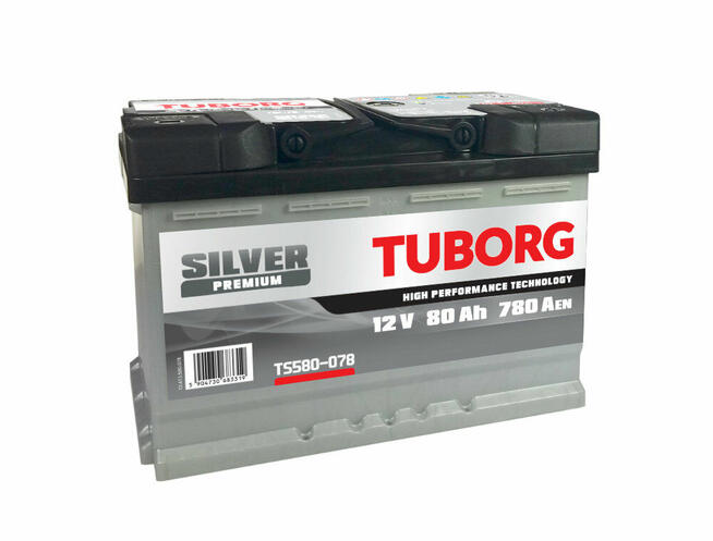 Akumulator samochodowy TUBORG SILVER 12V 80Ah 780A P+