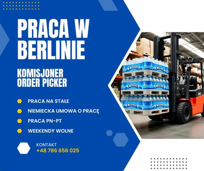 BERLIN i okolice KOMISJONER ORDER PICKER PRACA W MAGAZYNIE