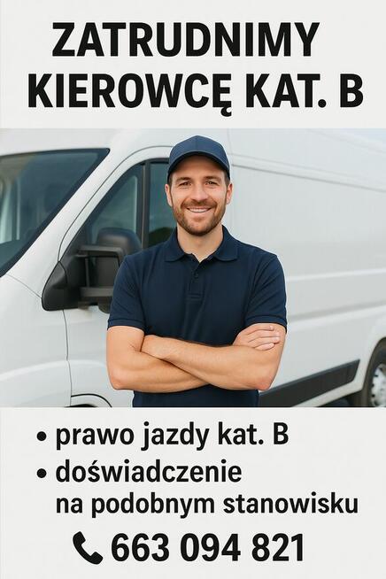 Kierowca kat. B + pomoc przy flocie aut, 3000–5000+ zł netto