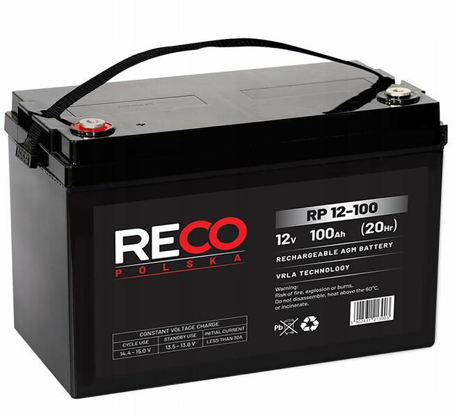 Akumulator żelowy RP12-100 AGM bezobsługowy 12 volt 100Ah