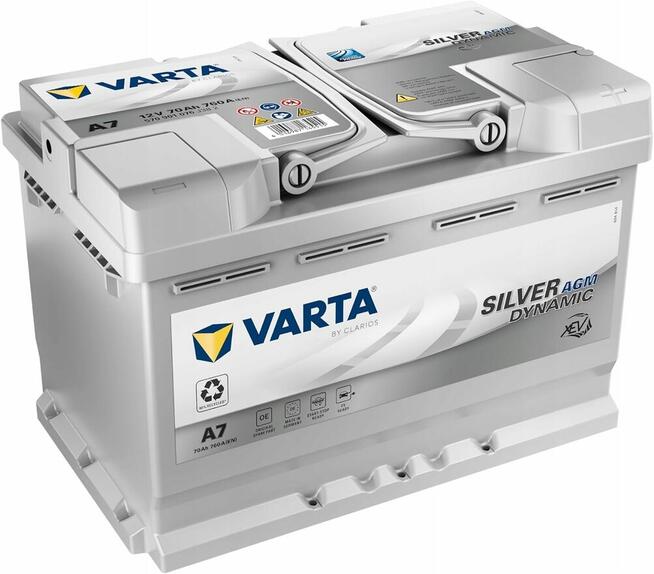 AKUMULATOR VARTA A7 AGM 12V 70Ah 760A START STOP
