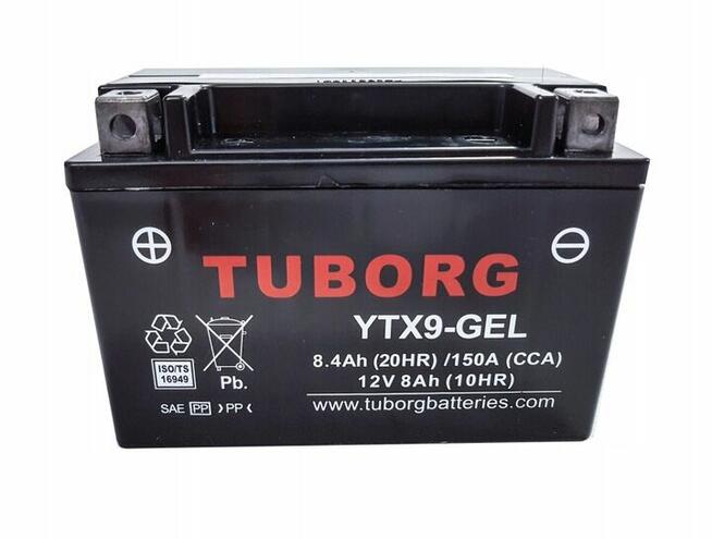 Akumulator Tuborg YTX9-GEL 8Ah 150A YTX9-BS
