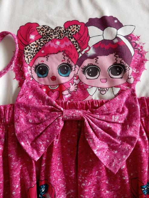 Sukienka z torebką stan idealny rozmiar 116/122