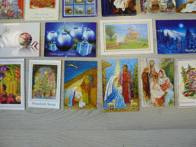 46 pocztowek+15 karteczek z zyczeniami