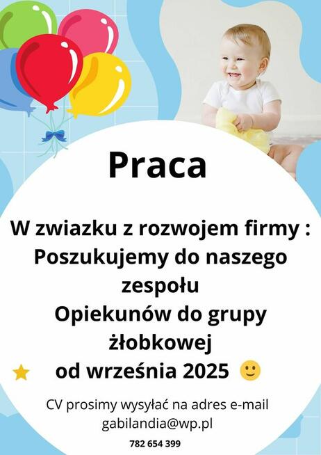 Opiekunka do żłobka w Żyrardowie