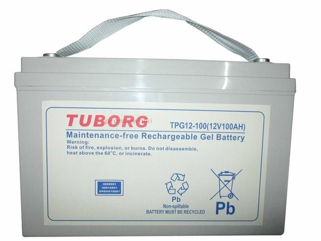 Akumulator żelowy Tuborg 12V 100Ah GEL TPG12-100 30Kg+