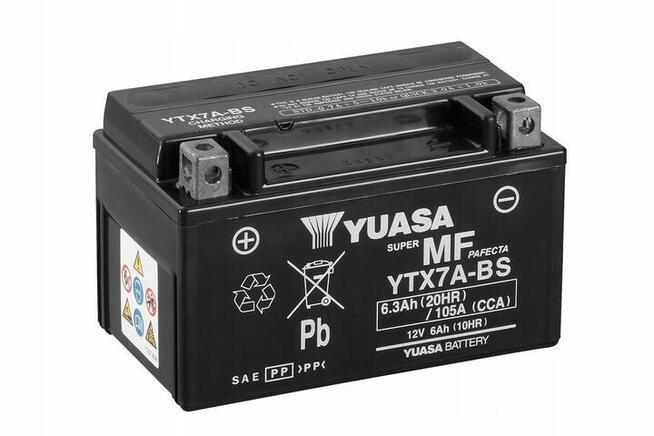 Akumulator Yuasa YTX7A-BS 12V 6.3Ah 105A
