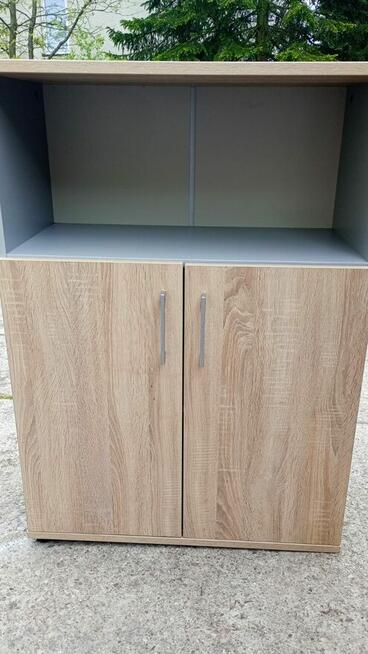 Komoda szafa dąb soma bok szary 80x115cm komody szafy szafki