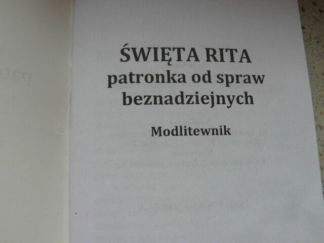 Sw.Rita modlitewnik