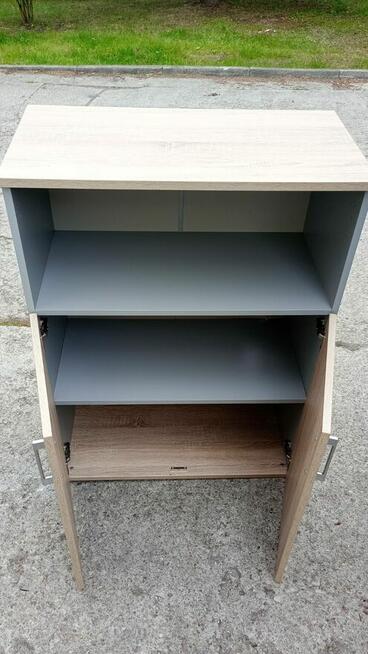 Komoda szafa dąb soma bok szary 80x115cm komody szafy szafki