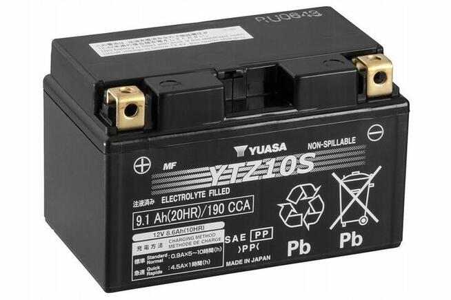 AKUMULATOR YUASA YTZ10S 12V 9.1Ah 190A JAPAN