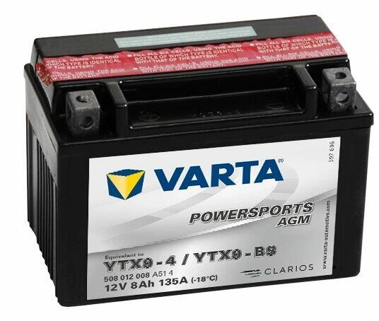 Akumulator motocyklowy AGM Varta YTX9-BS 8Ah