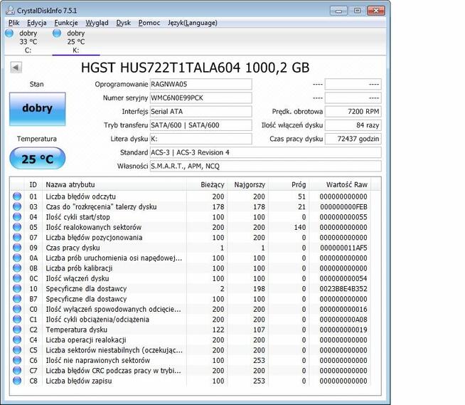 Dysk HGST WD Ultrastar 7K2 DC 1TB 3.5 HDD SATA III 7200RPM