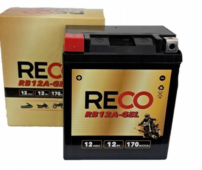 Akumulator żelowy Reco YB12A-A YB12A-B 12V 12Ah 170A