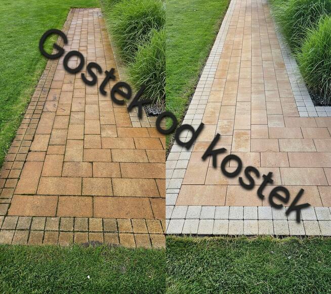 Mycie czyszczenie kostki dachów elewacji, Gostek od kostek