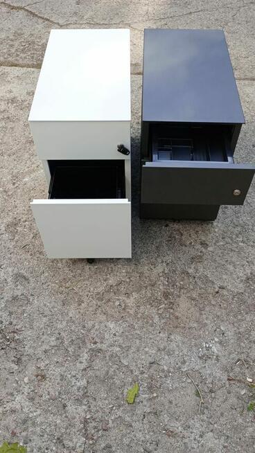 Kontenerek biały metalowy kontenerki do biur domu