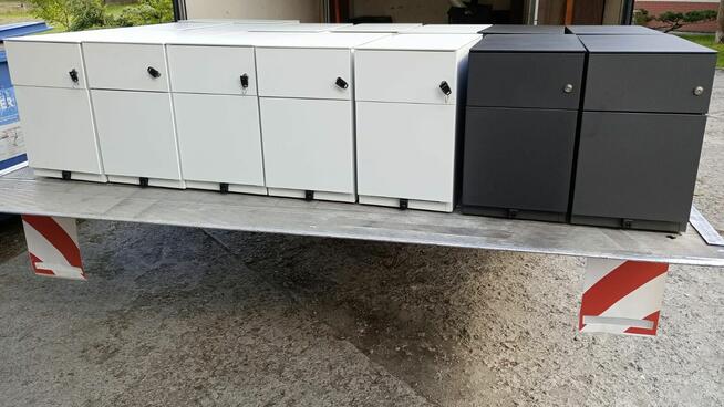 Kontenerek biały metalowy kontenerki do biur domu