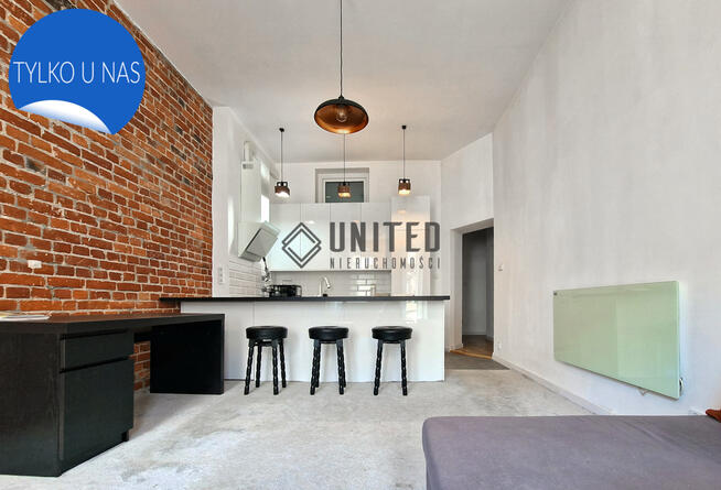 Apartament z cegłą 10 min. od Politechniki /Klima
