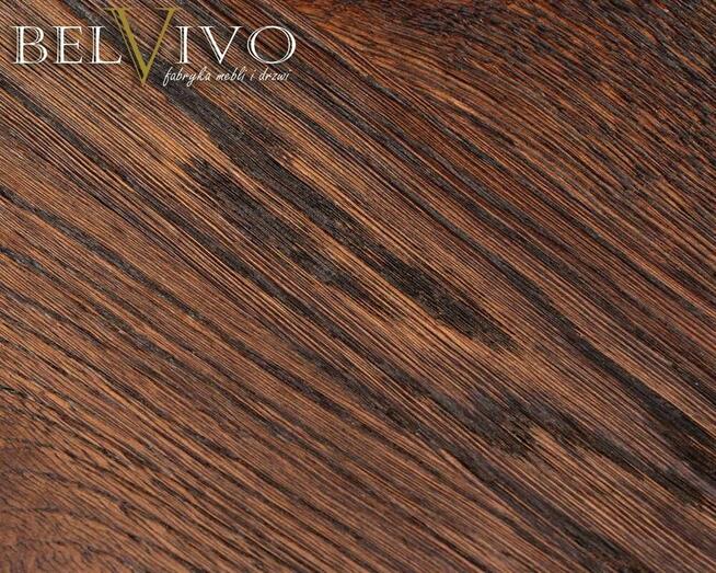 Stół dębowy na stelażu metalowym