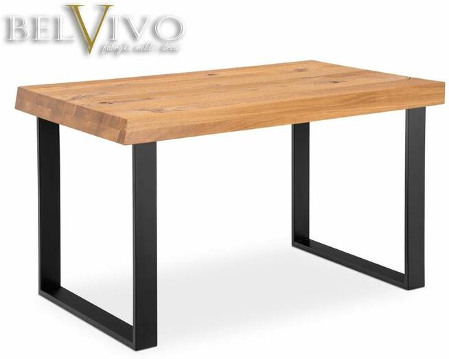 Stół dębowy na stelażu metalowym ST2 lite drewno !
