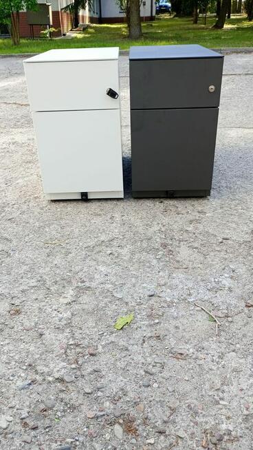 Kontenerek biały metalowy kontenerki do biur domu