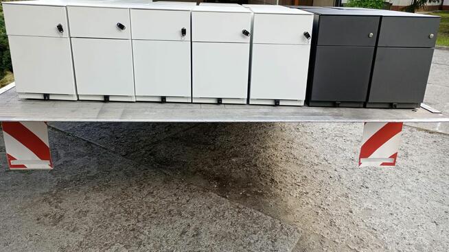 Kontenerek biały metalowy kontenerki do biur domu