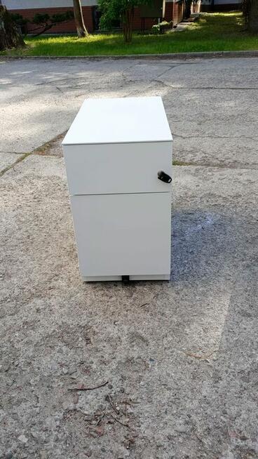 Kontenerek biały metalowy kontenerki do biur domu