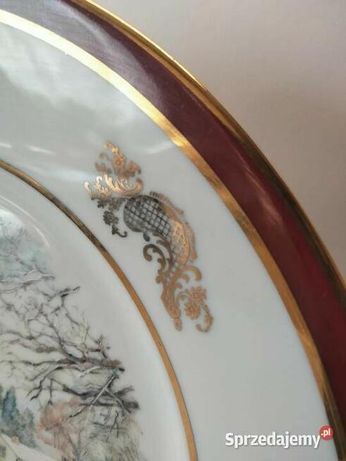 Patera ,duży talerz kolekcjonerski Limoge"s 22karaty