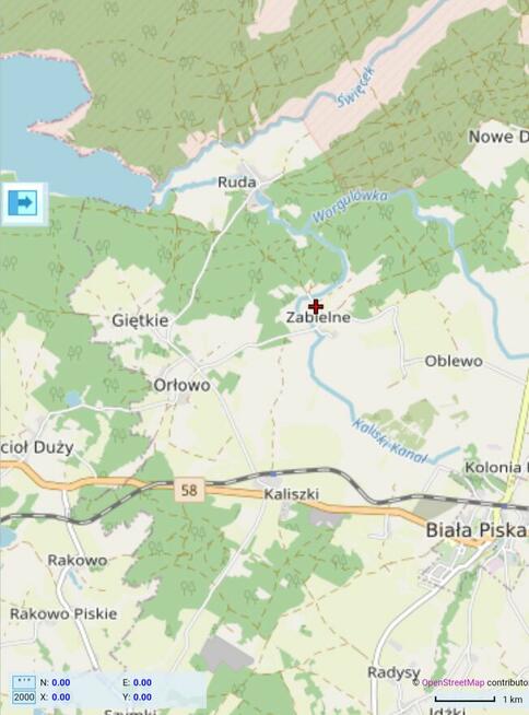 Działka siedliskowa w Zabielne 18 ar