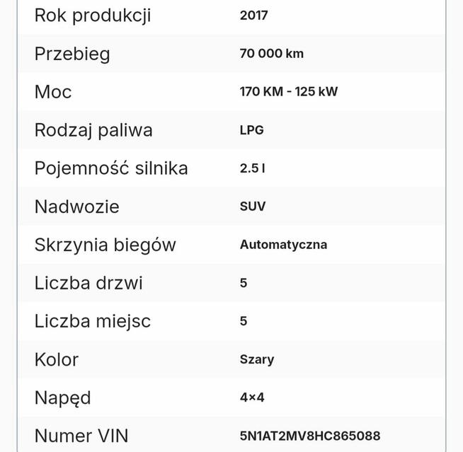 Nissan X trail t32. 2017r. LPG