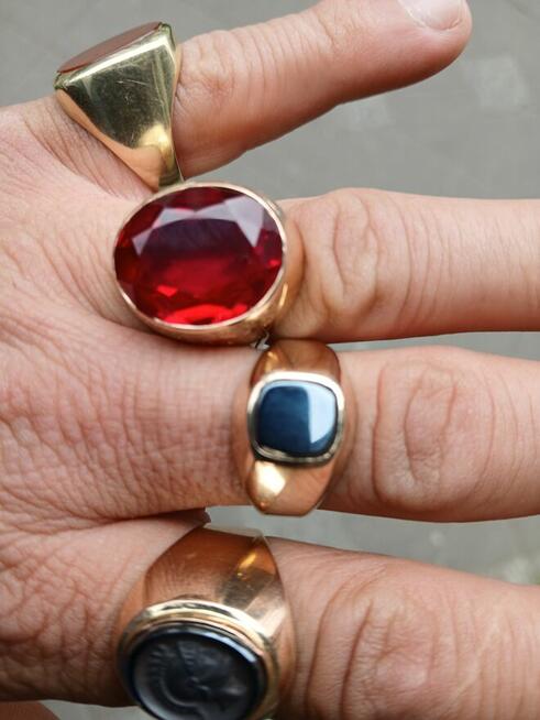 Sprzedam złote sygnety 5 sztuk próba 14k585