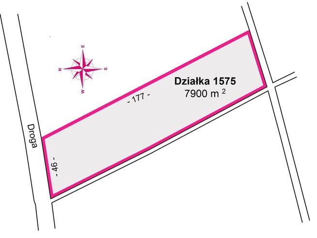 Działka 79 ar z WZ w Bachowie, gm. Krzywcza