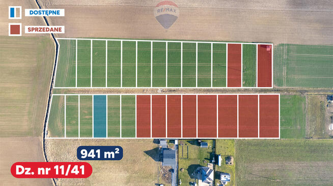 Działka z WZ, blisko Gąsek o pow. 941 m2!