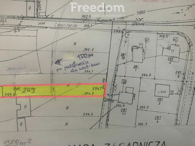 Centrum miasta działka budowlana Włodowice 1379m2