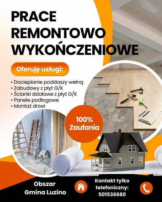 Prace remontowo wykończeniowe