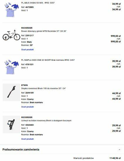 Rower decathlon MTB dziecięcy Rockrider 20 prawie nowy