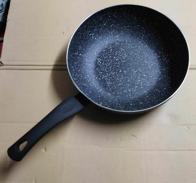 Nowy WOK 28x7,5 cm głęboka patelnia z pokrywą indukcja gaz