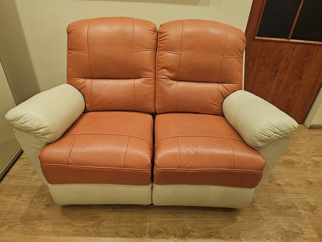 Komplet wypoczynkowy skórzany z funkcją relaks – 3+2+1