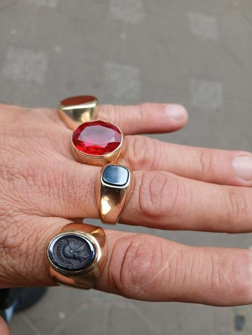 Sprzedam złote sygnety 5 sztuk próba 14k585