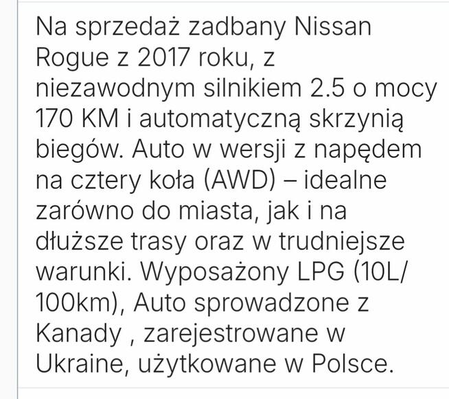 Nissan X trail t32. 2017r. LPG