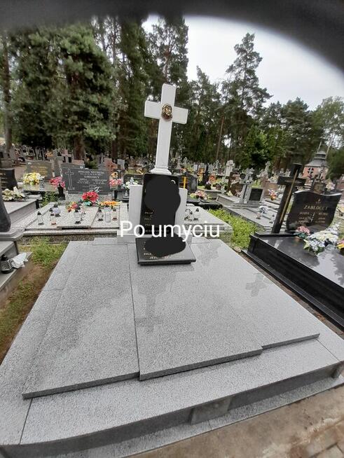 MYCIE POMNIKÓW ORAZ RENOWACJA LITER NA TABLICACH NAGROBNYCH.