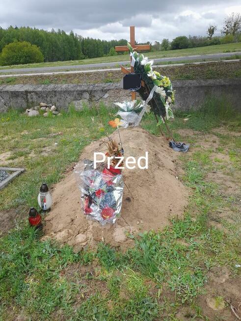 Nagrobek tymczasowy.