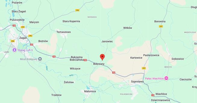 Działki budowlane Janowiec Gmina Małomice koło Chichy Żagań