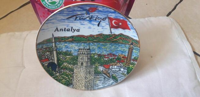 Souvenir z grafiką Turcja Antalya/ Talerz ozdobny