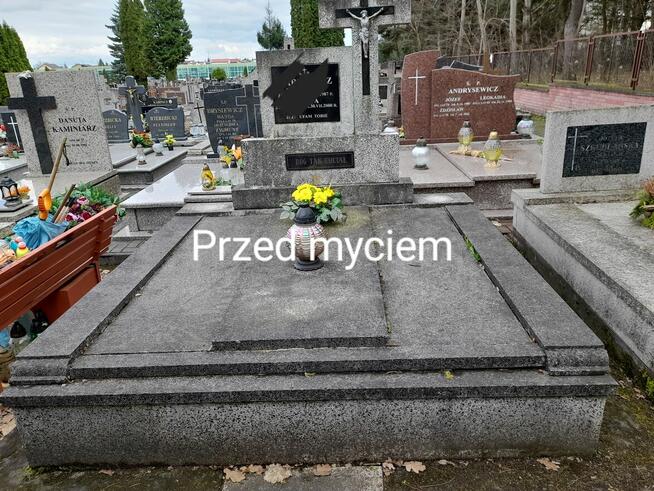 MYCIE POMNIKÓW ORAZ RENOWACJA LITER NA TABLICACH NAGROBNYCH.