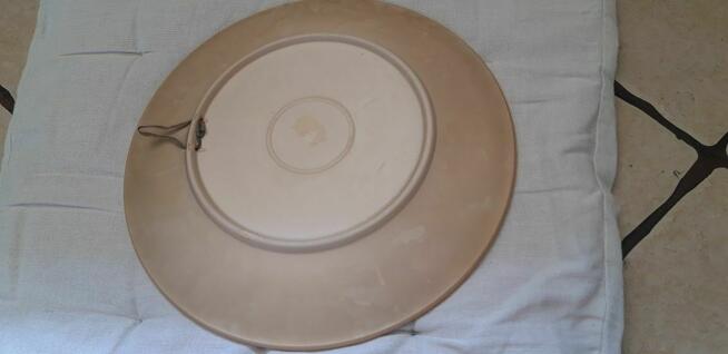 Souvenir Talerz z piękną grafiką Greckiej wyspy Santorini