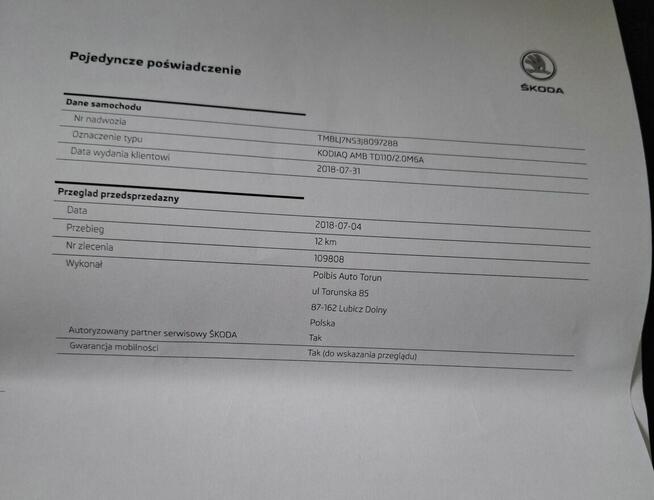 Skoda Kodiaq bez wkładu finansowego