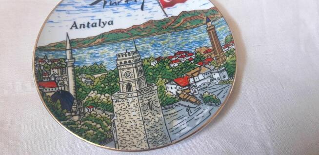 Souvenir z grafiką Turcja Antalya/ Talerz ozdobny