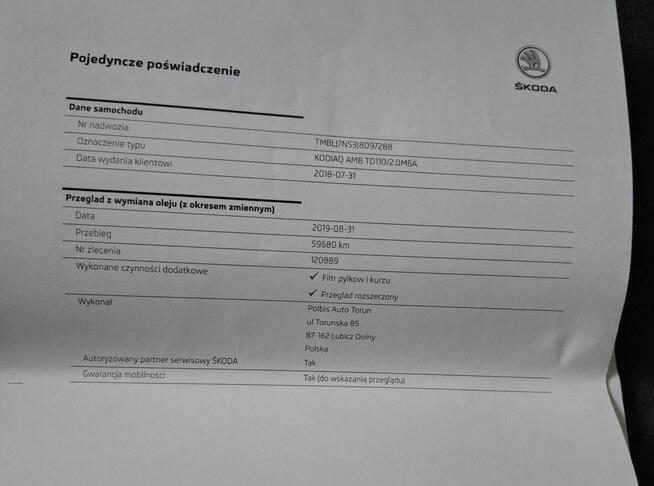 Skoda Kodiaq bez wkładu finansowego