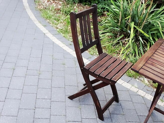 Zestaw mebli ogrodowych drewno 4 elementy.